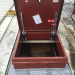 commercial roof hatch installation, retrofit, st charles, il, Stairwell access